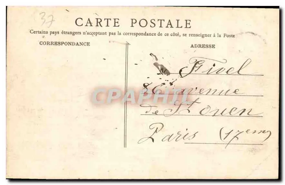 Amboise — Le Château — B.F. Paris, n°13 - Verso