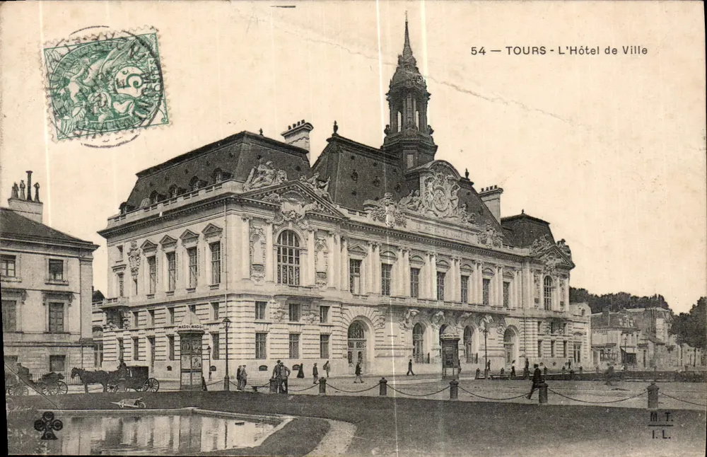 Tours - O Hotel de Ville — editor M.T. n°54 - Frente