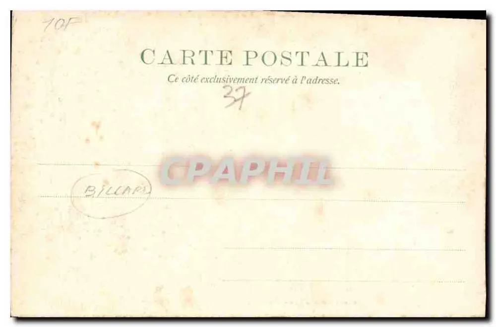 Sala de bilhar — Castelo de Chenonceaux — Kunzli Frères, editor, Paris 718 - Verso