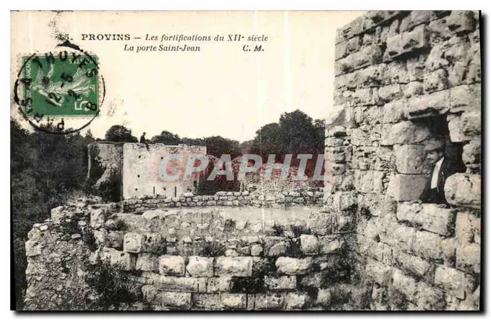 Provins — Die Befestigungen des 12. Jahrhunderts — Die Saint-Jean-Tür — C.M. - Vorderseite