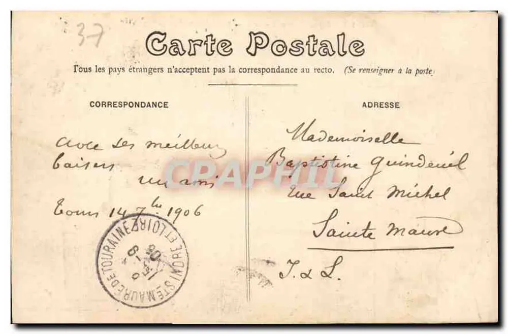 Ussé — Das Schloss. Allgemeiner Blick — G.B. Ussé, von Rigny (Indre-et-Loire) - Rückseite