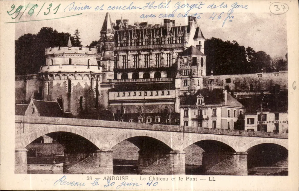 Amboise — O Castelo e o Ponte — LL - Frente