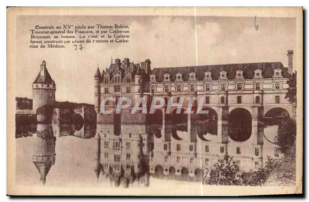 Castelo de Chenonceau — Fachaça ocidental — editor: Castelo de Chenonceau - Frente