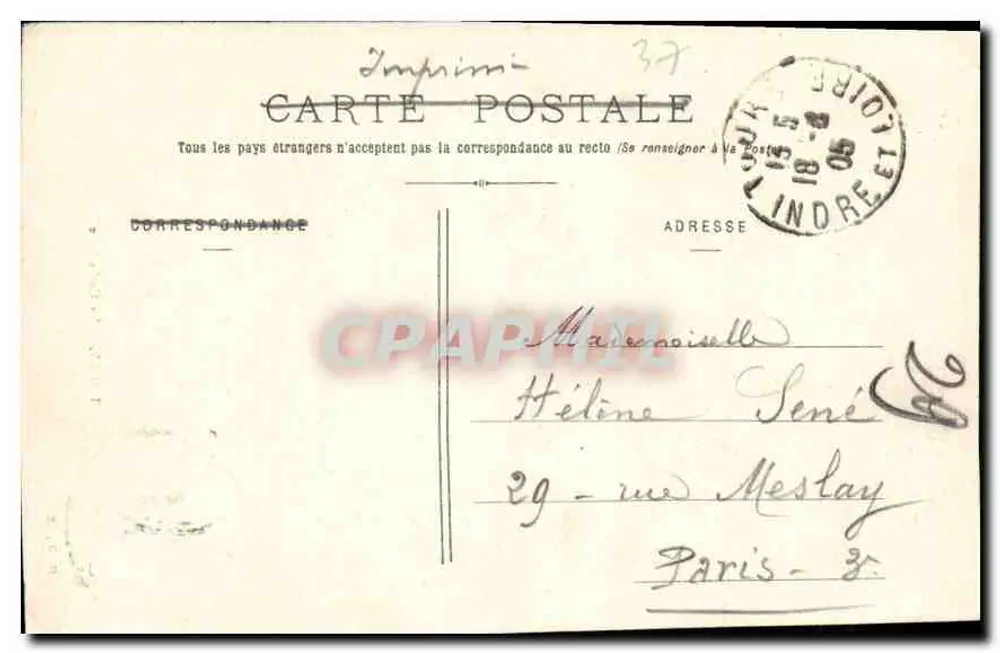 Tours - Katedra — widok fasady gotyckiej z dwiema wieżami — wydawca Céry - Rewers