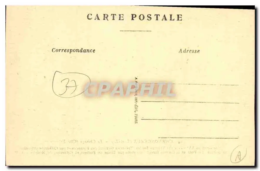 Chenonceaux (Loire) — El Castillo (Lado Este) — A.P. - Reverso