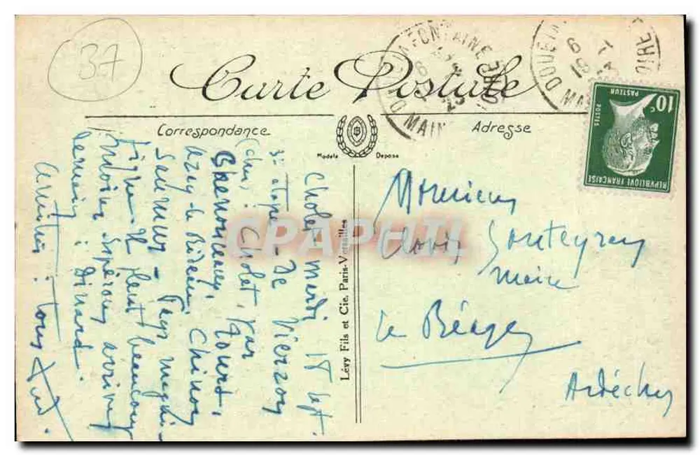 Chenonceaux — O Castelo — Fachada Ocidental — I.L. - Verso