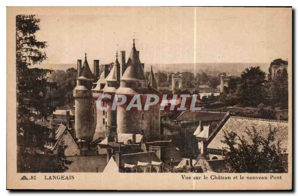Langeais — Ansicht des Schlosses und der neuen Brücke — n°81 - Vorderseite