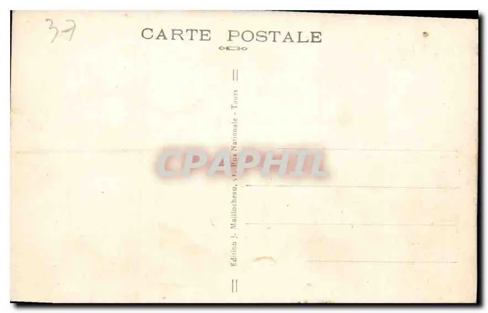 Tours (Loire-et-Loire) — Vista geral — Edição J. Mallocheau, Tours - Verso