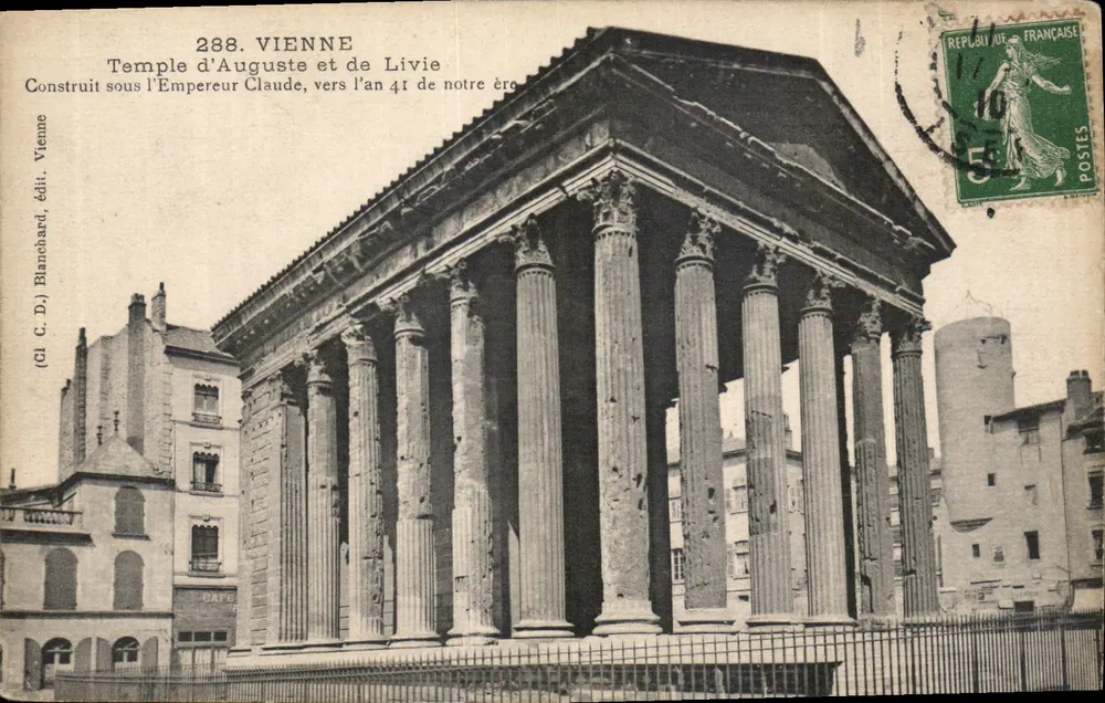 Templo de Augusto e de Lívia — Viena — edição Blanchard - Frente