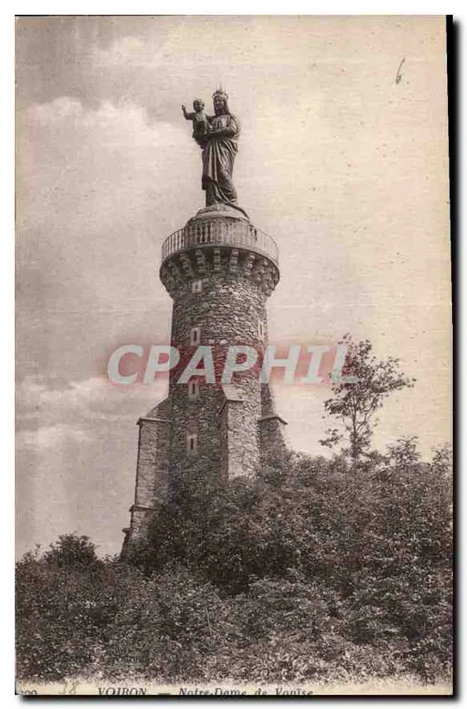 Voiron — Onze-Lieve-Vrouw van Vanise — beeld van de Maagd met het Kind op een donjon - Voorkant