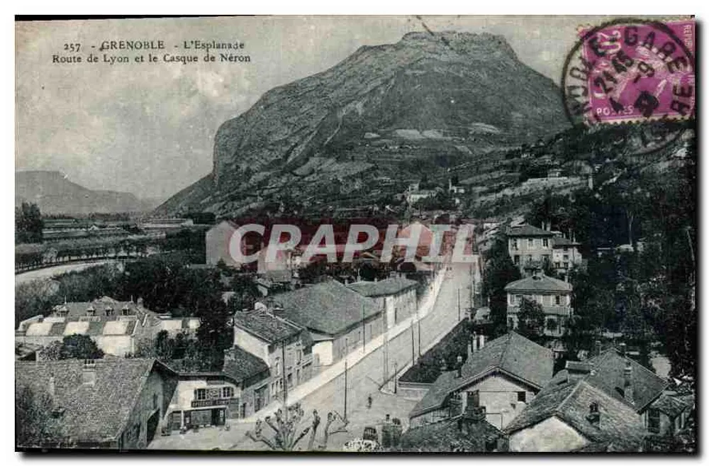 Grenoble - Die Esplanade - Route de Lyon und der Casque de Néron — Edition M. Bourdater, Nr. 257 - Vorderseite