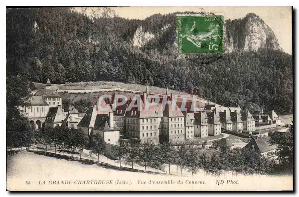 La Grande-Chartreuse (Isère) — Vista geral do convento — ND Phot. - Frente