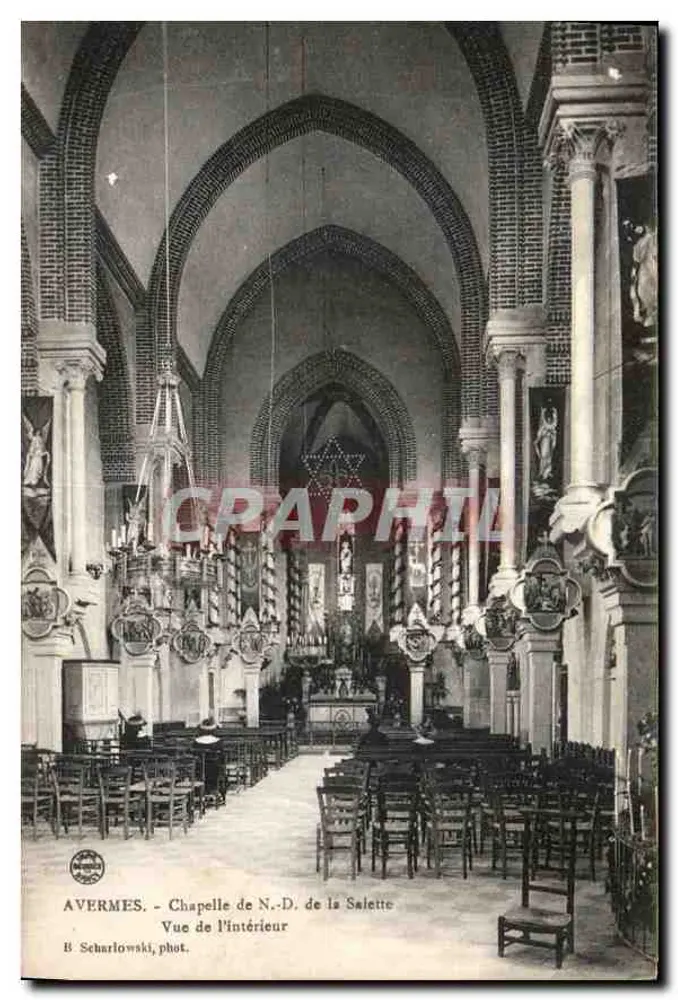 Avermes - Kapelle N.-D. de la Salette — Innenansicht — B. Scharlowski, phot. - Vorderseite