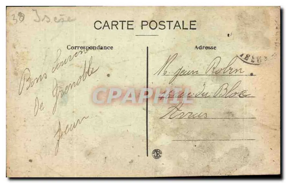 Graisvaudan — Cachoeira de Craponon (120m) — C. Dauvert, Grenoble, n° 360 - Verso