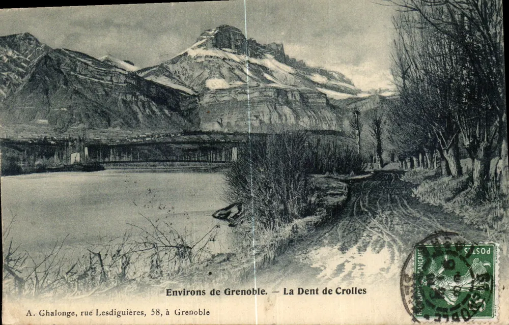 Arredores de Grenoble — A Dent de Crolles — A. Ghalonge, rue Lesdiguières, 58, em Grenoble - Frente