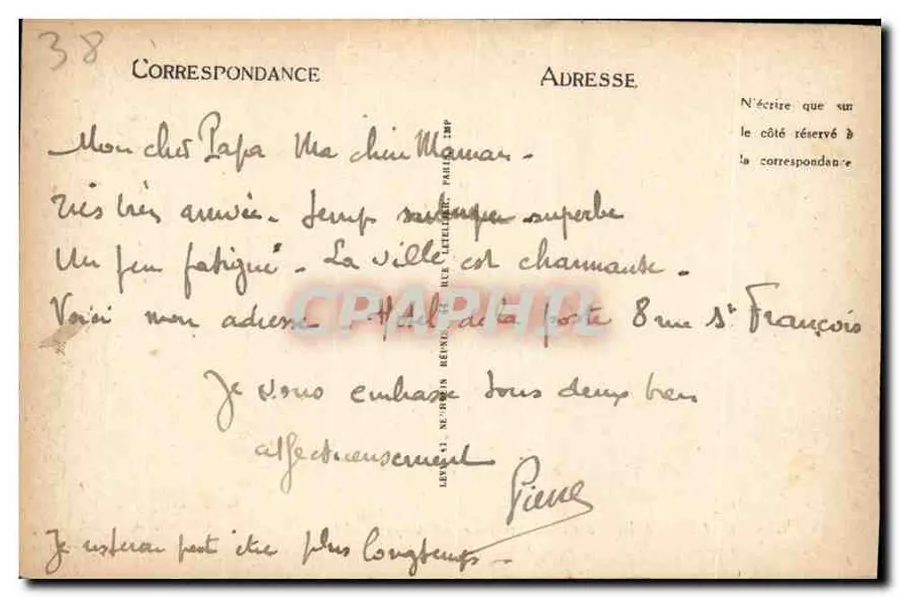 Grenoble — Die Isère bei Île d'Amour und die Alpen — LL - Rückseite