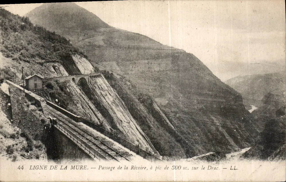Linie von La Mure — Rivoire-Pass auf 300 m Höhe über den Drac — LL. - Vorderseite