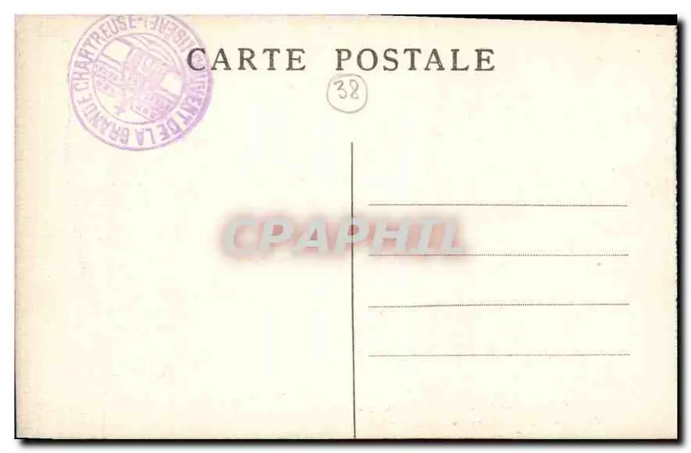 Dauphiné - Kloster der Grande-Chartreuse — Reduzierte und vollständige allgemeine Ansicht — Antike Ansichtskarte n°60 - Rückseite