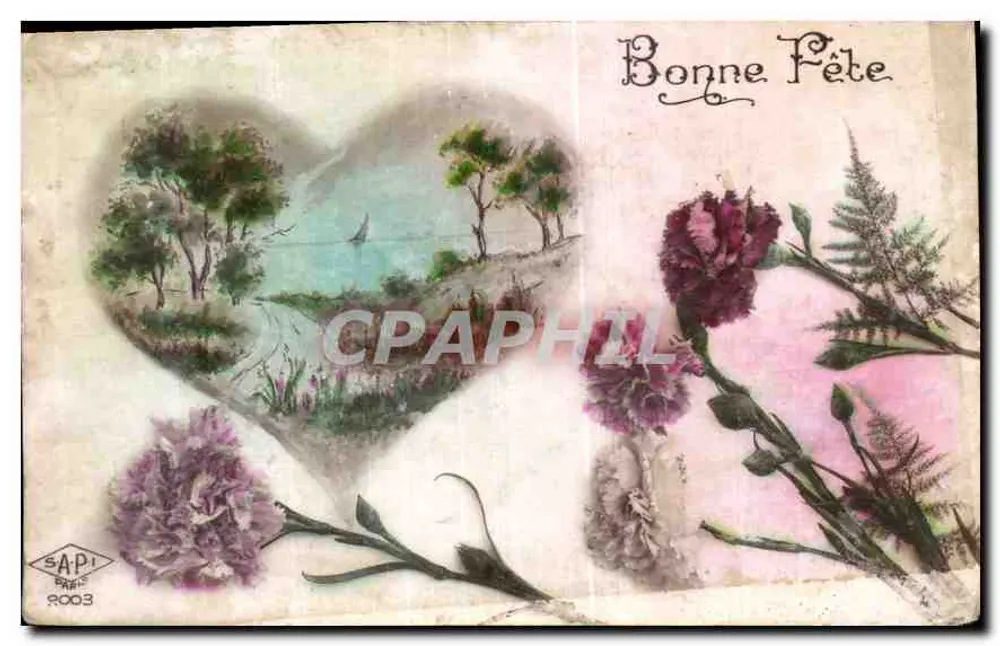 Paisagem em forma de coração — flores de cravo — SAPI Paris 2003 - Frente