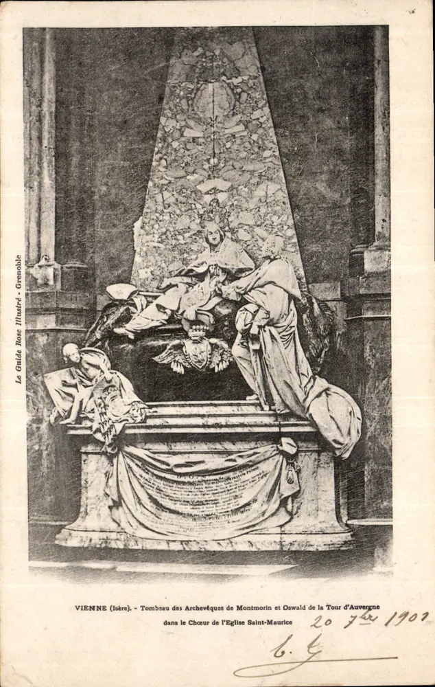 Viena (Isère) - Túmulo dos Arcebispos de Montmorin e Oswald da Torre d'Auvergne - Le Guide Rose Illustré - Grenoble - Frente