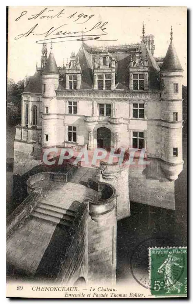 Chenonceaux — O Castelo. Conjunto e Fachada. Thomas Bohier, n°20 - Frente