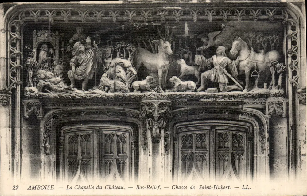 Amboise — Die Kapelle des Schlosses — Relief der Jagd auf Saint-Hubert — LL. n°22 - Vorderseite