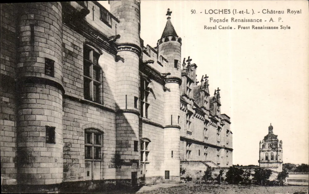 Loches (Loir-et-Cher) - Schloss Royal - Renaissance-Fassade - Vorderseite