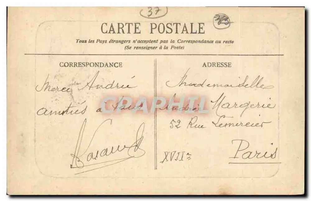 Langeais (Loir-et-Cher) — Ansicht des Schlosses (Nordseite) — G.B. - 2 - Rückseite