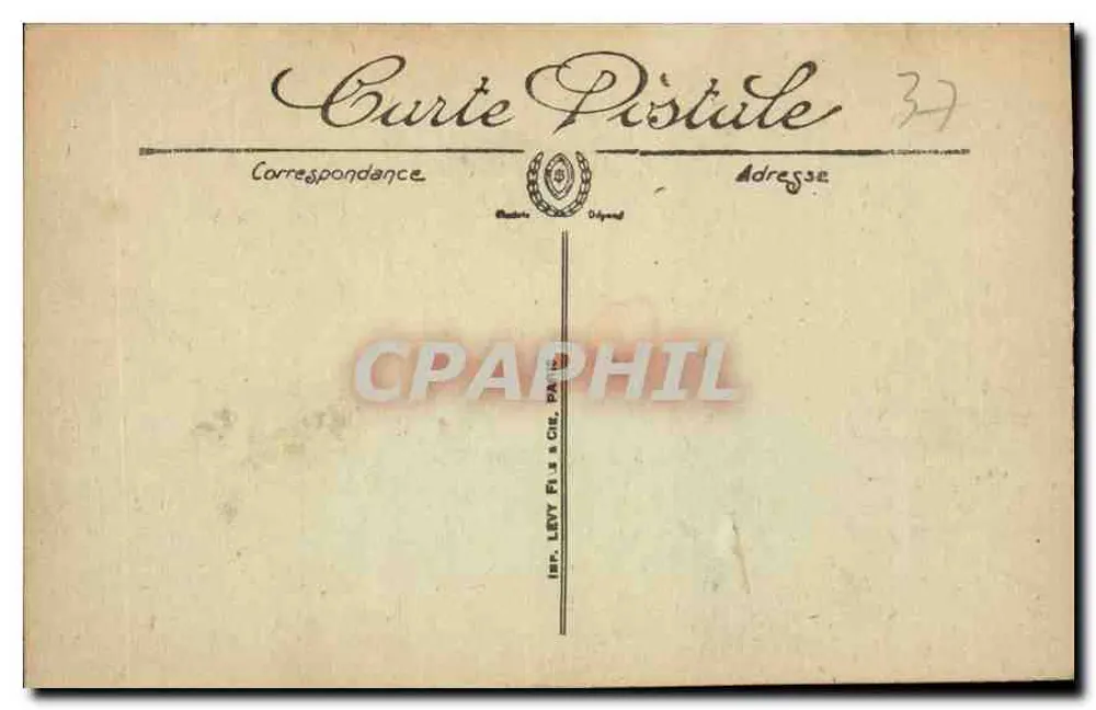 Chenonceaux — O Castelo — A Fachada Oriental — LL. — N° 12 - Verso