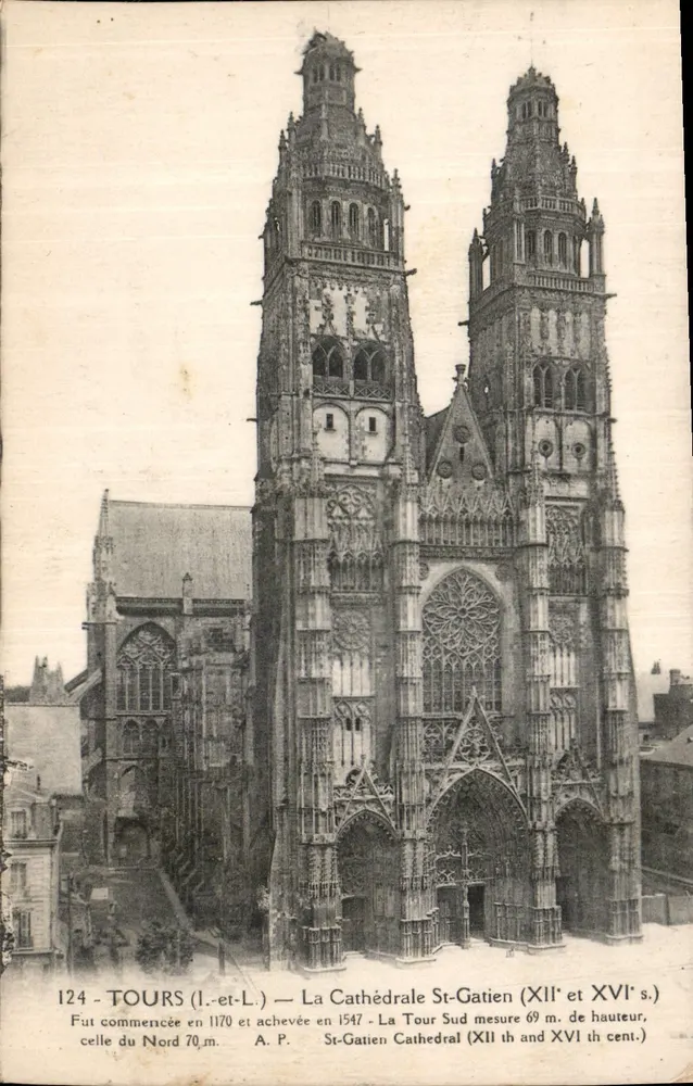 Tours (L.-et-L.) — Die Kathedrale Saint-Gatien (12. und 16. Jahrhundert) - Vorderseite