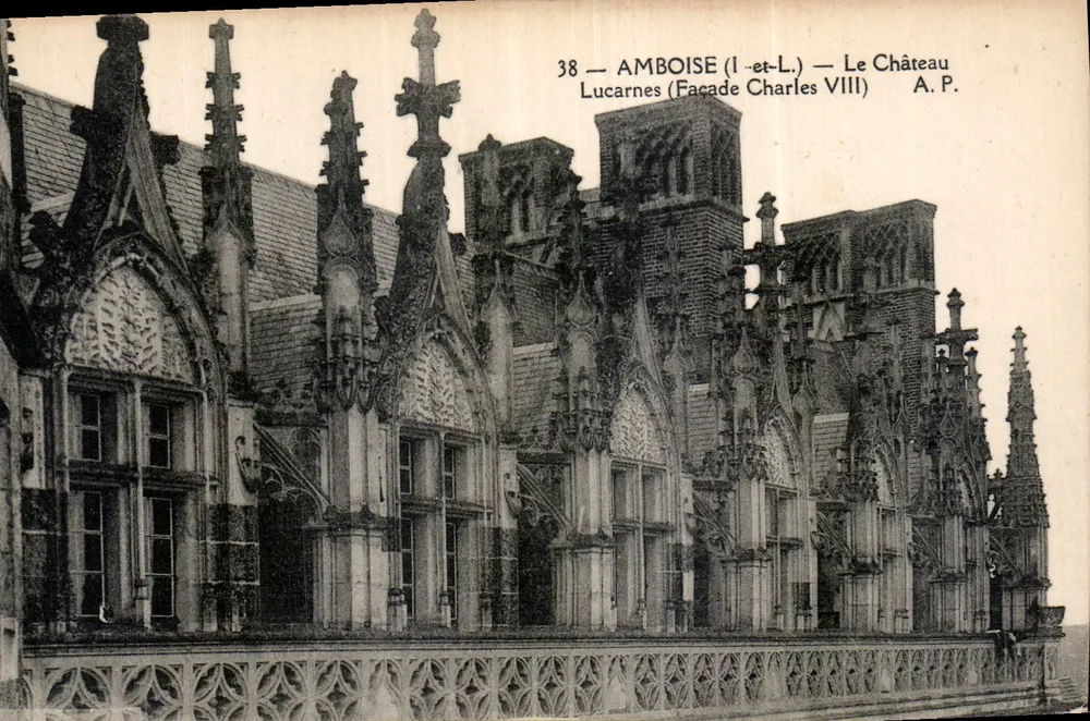 Amboise — Das Schloss (Fassade von Charles VIII) — A.P. - Vorderseite