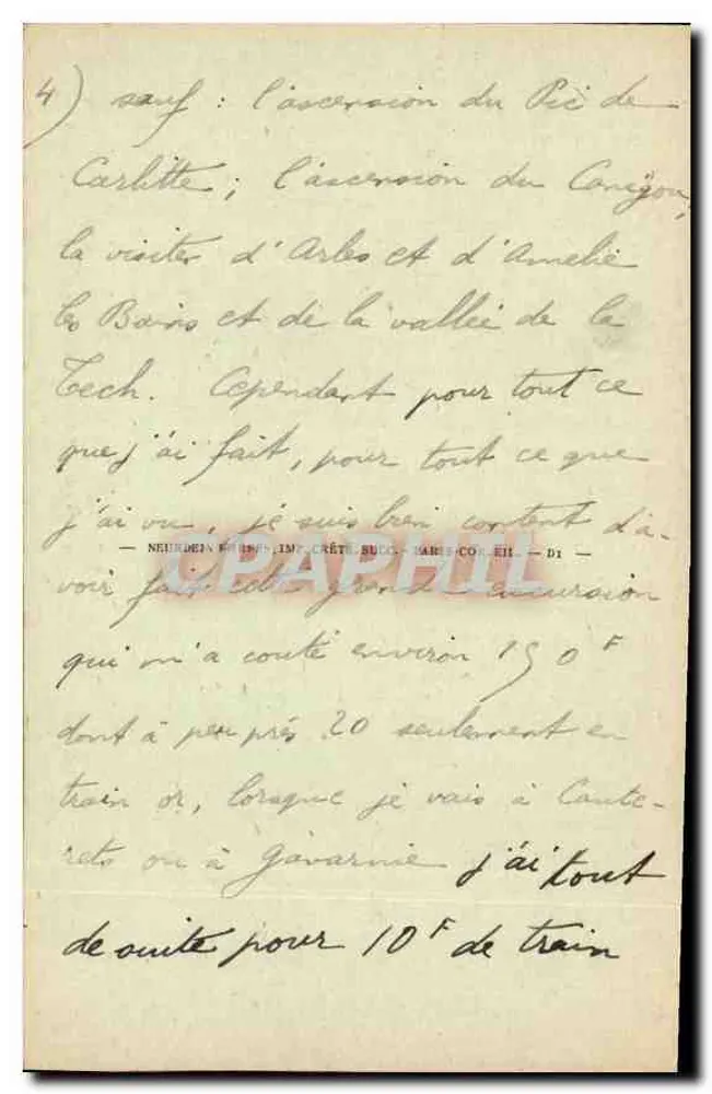 Cité de Carcassonne — Ansicht vom Nordwesten — J. Hase, Nr. 28 - Rückseite