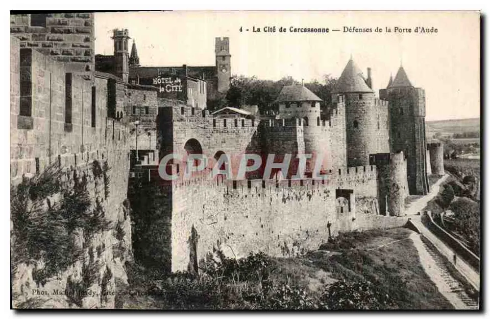 Carcassonne — Verteidigungen der Aude-Tür — Phot. Machin, Lézignan - Vorderseite