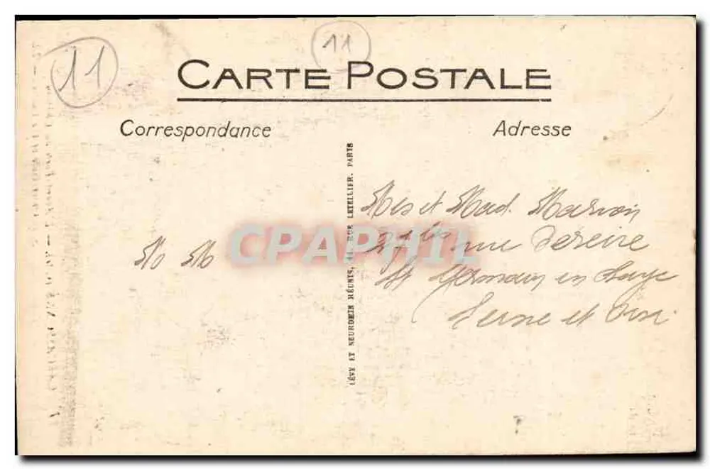 Carcassonne (Cidade) — A Porta da Frente do Castelo — LL - Verso
