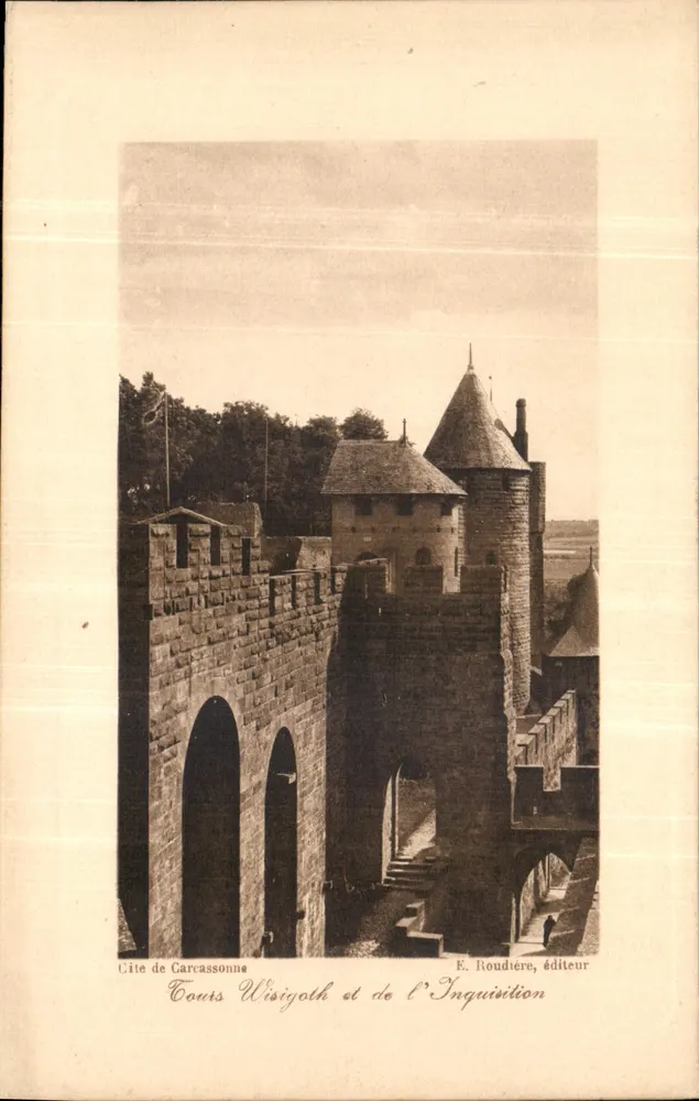 Cité de Carcassonne — Wisigoth-Türme und Türme der Inquisition — E. Roudière, Verlag - Vorderseite