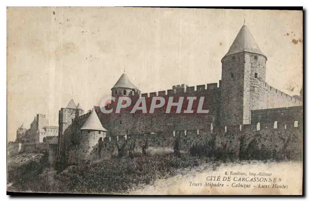 Stadt Carcassonne — Türme Mépudre - Cabuzac - Licès Hantes — K. Rondiéro, Verleger - Vorderseite