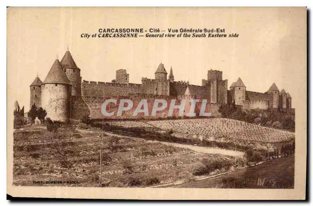 Carcassonne — Vista Geral Sudeste — Editor Chot-Domier - Maous - Frente