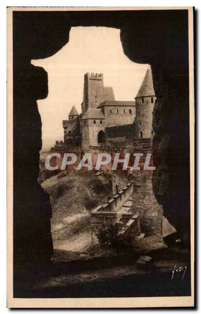 Carcassonne (Aude) — Die Stadt — Ansicht des Schlosses — Die Pinte-Türme — Éditions d'Art Yvon, Paris - Vorderseite
