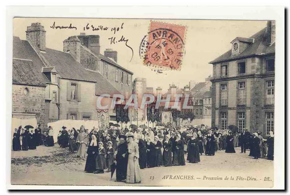 Avranches — Prozession des Heiligen Sakraments — LL, n°13 - Vorderseite