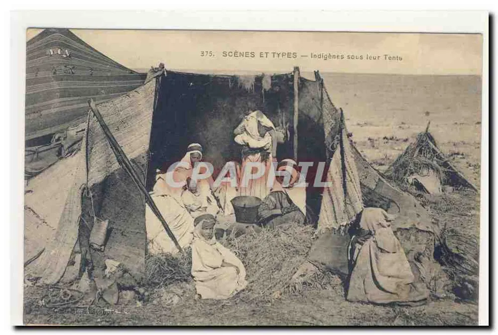 Eingeborene unter ihrer Zelt — Szenen und Typen — n°375 - Vorderseite