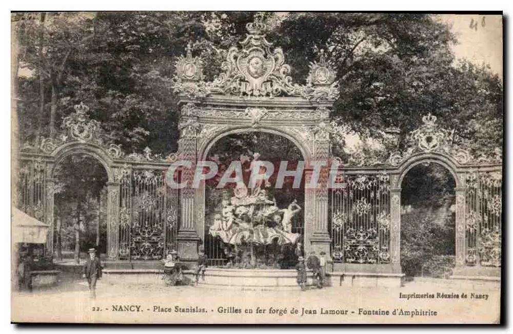 NANCY - Place Stanislas - Eisenwerk-Gitter Von Jean Lamour - Fontäne Von Amphitrite - Vorderseite