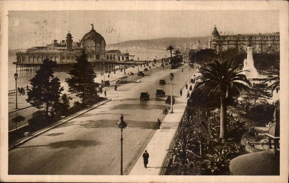 Nice - A Dique-Promenade — vista da promenade e do cassino — editor Ruhl, n°71 - Frente