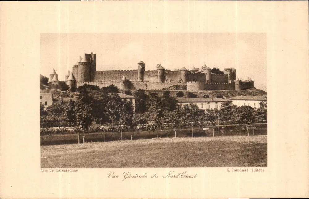 Cité de Carcassonne — Allgemeiner Blick vom Nordwesten — E. Roudière, Verleger - Vorderseite