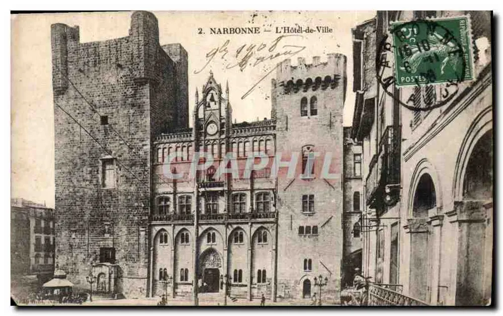 NARBONNE — O Hotel de Ville — editor desconhecido, n°2 - Frente