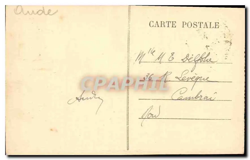 Cité de CARCASSONNE — Allgemeiner Blick nach Nordwesten — Verlag: République Française, Nr. 213 - Rückseite