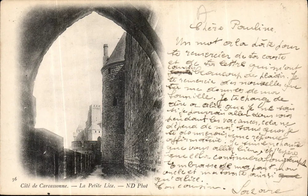 Cité de Carcassonne — La Petite Lice — ND Phol - Voorkant