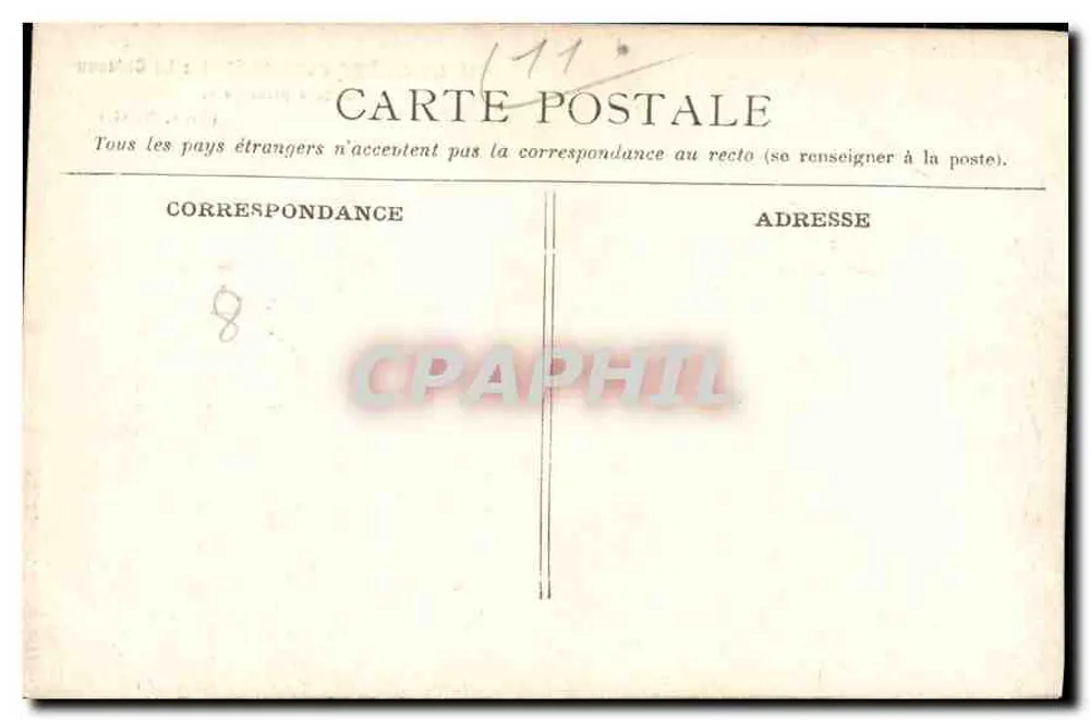 Carcassonne: Das Schloss — Haupteingang — Verlag N. G. - Rückseite