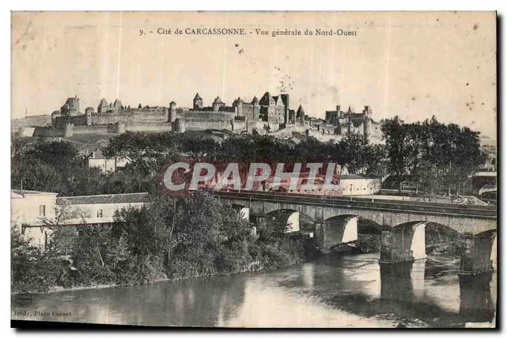 Cité de CARCASSONNE — Allgemeiner Blick aus dem Nordwesten — Jurdjy, Place Carnot - Vorderseite