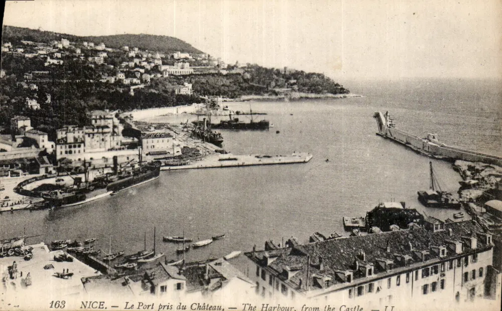 Nice — O Porto visto do Castelo — editor LEVY NICE ET PARIS, n° 163 - Frente