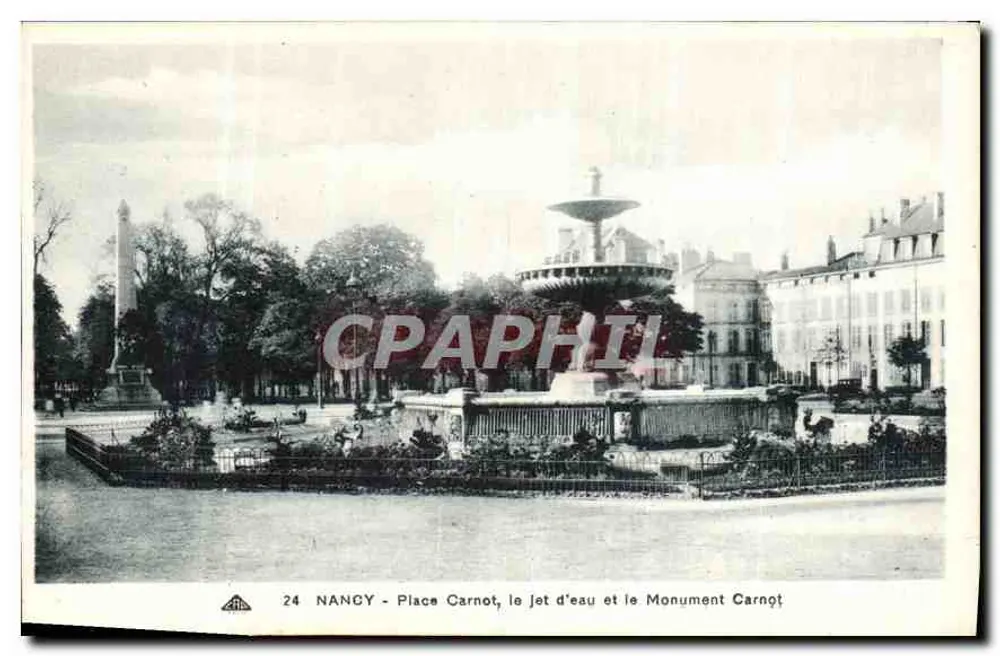 NANCY - Place Carnot, die Fontäne und das Carnot-Denkmal — n°24 - Vorderseite
